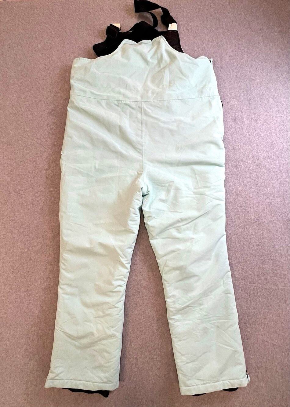 SwissTech Girls Light Green Insulated Snow Bib Pants w/ Pockets XXL (18)